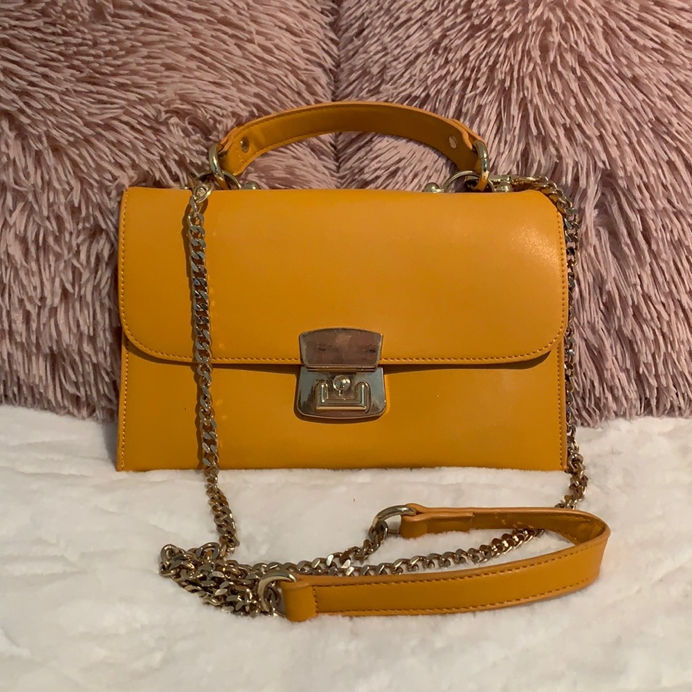 Cute mustard yellow mini crossbody